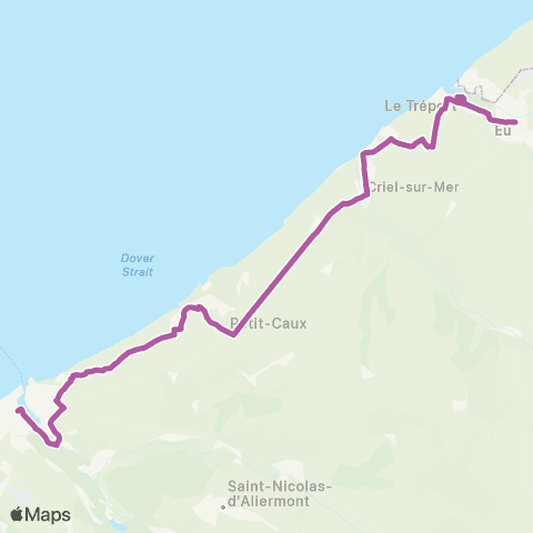 Nomad Car Région Dieppe <> le Tréport <> Eu map