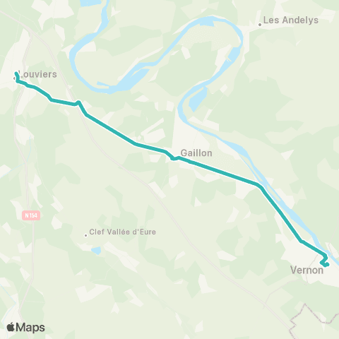 Nomad Car Région Louviers <> Vernon map