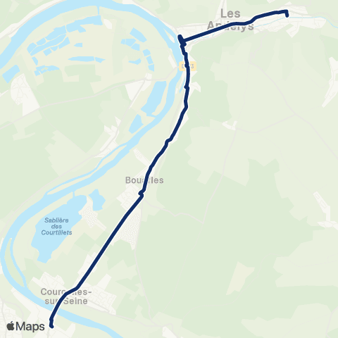 Nomad Car Région Les Andelys <> le Val d'Hazet map