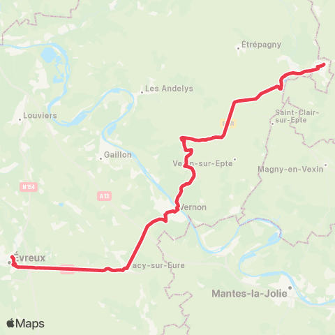 Nomad Car Région Évreux <> Vernon <> Gisors map