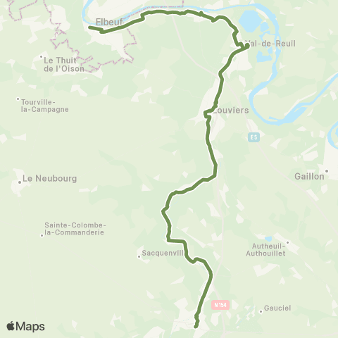 Nomad Car Région Évreux <> Rouen map