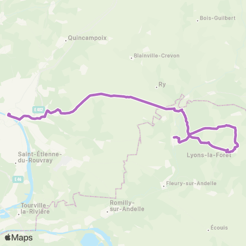 Nomad Car Région Rouen <> Perriers-sur-Andelle map