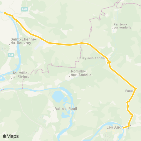 Nomad Car Région Les Andelys <> Rouen map