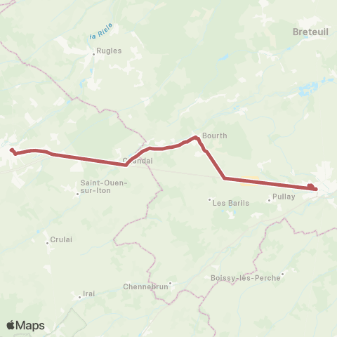 Nomad Car Région Verneuil-sur-Avre <> l'Aigle map