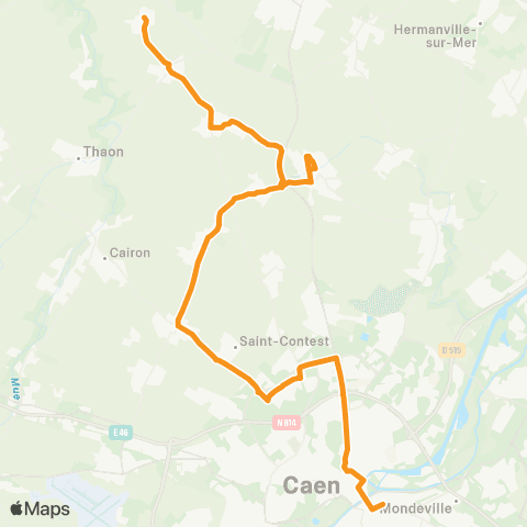 Nomad Car Région Bény-sur-Mer <> Cresserons <> Caen map