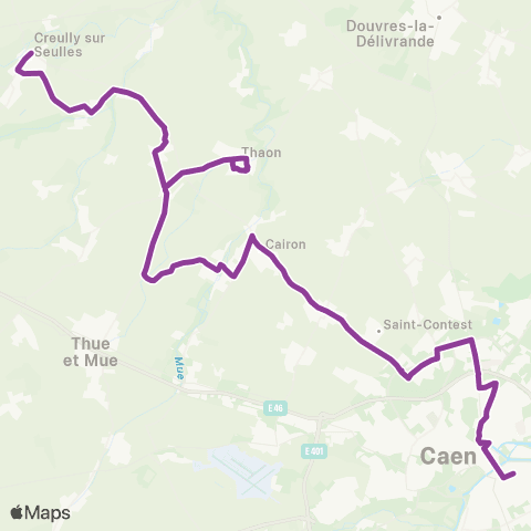 Nomad Car Région Ste-Croix-s/-Mer <> Creully s/ Seulles <> Caen map