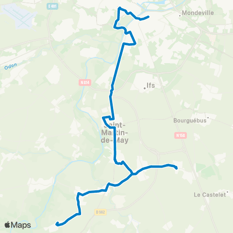 Nomad Car Région Mutrécy <> Caen map