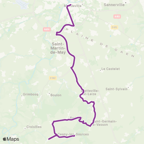 Nomad Car Région Moulines <> Caen map