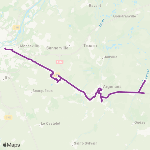 Nomad Car Région Méry-Corbon <> Caen map