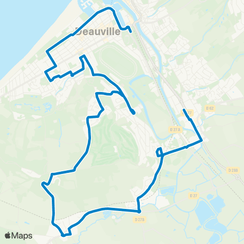 Nomad Car Région Touques <> Deauville via Tourgeville map