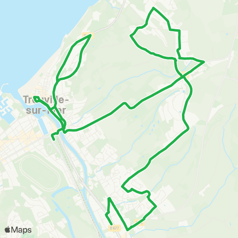 Nomad Car Région Touques <> Deauville via Trouville-s/-Mer map