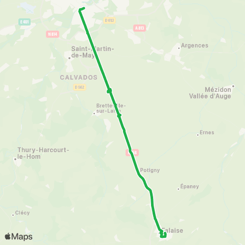 Nomad Car Région Falaise <> Caen map