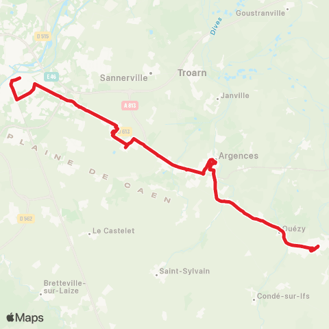 Nomad Car Région Mézidon-Canon <> Méry-Corbon <> Conteville <> Caen map
