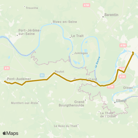 Nomad Car Région Rouen <> Pont-Audemer map