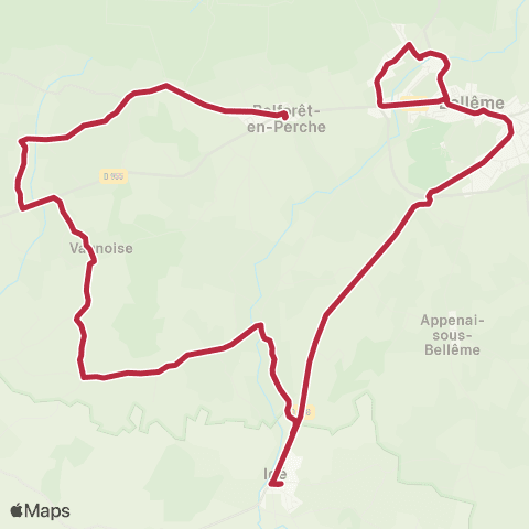 Nomad Car Région Igé <> Belleme map