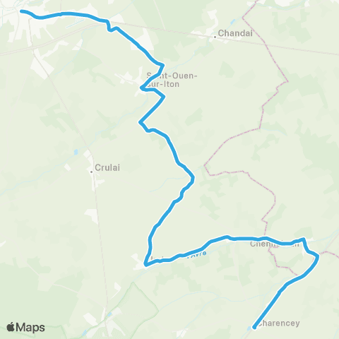 Nomad Car Région Saint-Maurice-les-Charencey <> l'Aigle map