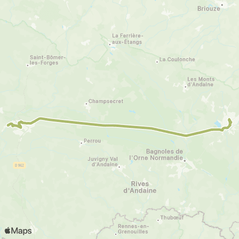 Nomad Car Région Domfront <> Champsecret <> la Ferté-Macé map