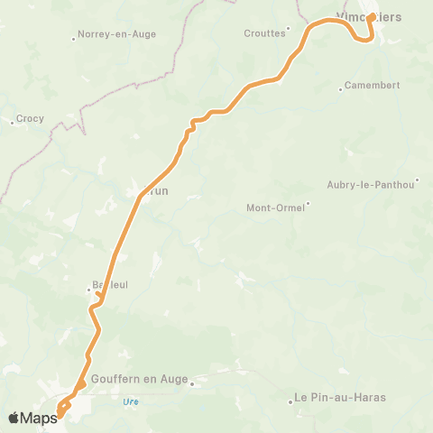 Nomad Car Région Vimoutiers <> Trun <> Argentan map