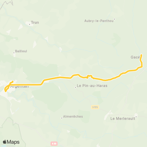 Nomad Car Région Gacé <> Gouffern-en-Auge <> Argentan map