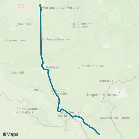 Nomad Car Région Ceton <> Val-au-Perche <> Mortagne-au-Perche map