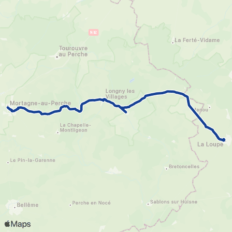 Nomad Car Région Mortagne-au-Perche <> Longny <> la Loupe map