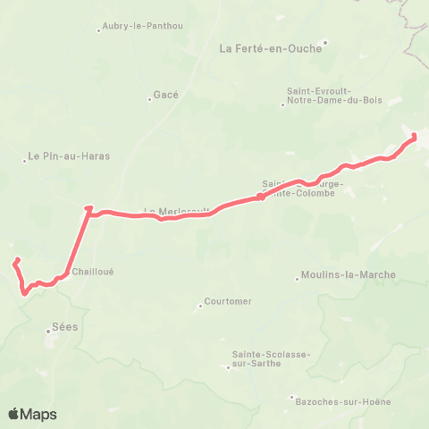 Nomad Car Région Alençon <> Surdon <> l'Aigle <> Dreux map