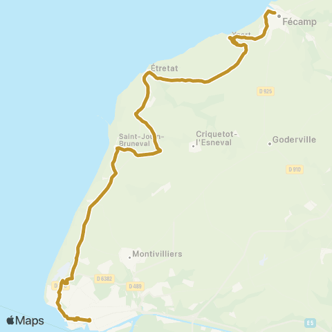 Nomad Car Région Fécamp <> Étretat <> le Havre map