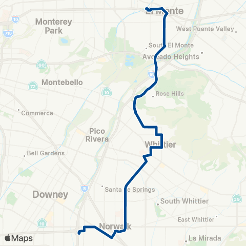 Norwalk Transit C Line Station / El Monte Station map