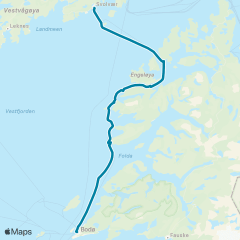 Reis Nordland Bodø - Svolvær - Bodø map