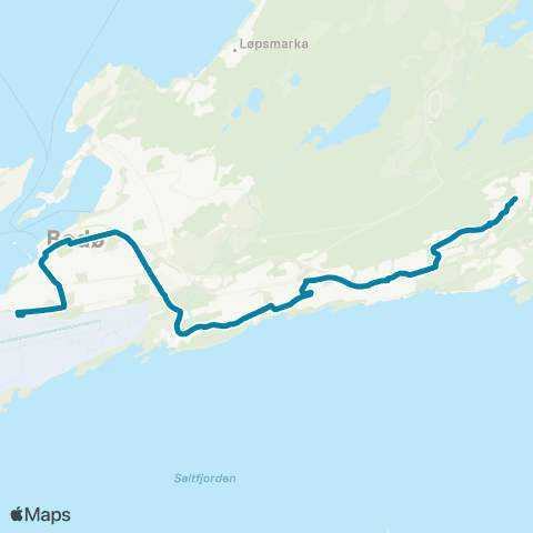 Reis Nordland Universitetet - Bodø sentrum - Bodø lufthavn map