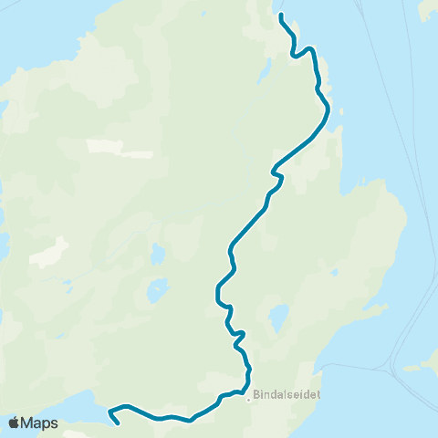 Reis Nordland Røytvoll-Bindalseidet-Kveinsjø map