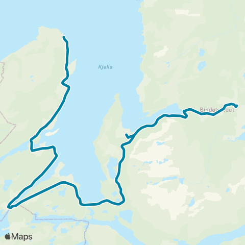 Reis Nordland Bindalseidet-Lysfjord-Hall map