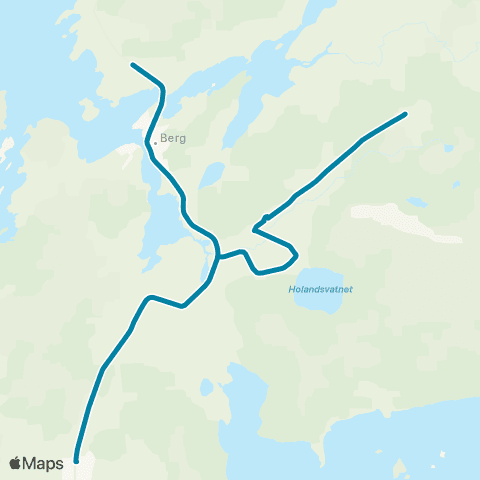 Reis Nordland Berg - Holand - Vik map