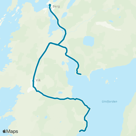 Reis Nordland Hombornes-Berg / Vik map