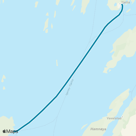 Reis Nordland Igerøy - Tjøtta map