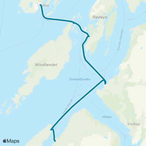 Reis Nordland Tjøtta - Forvik map