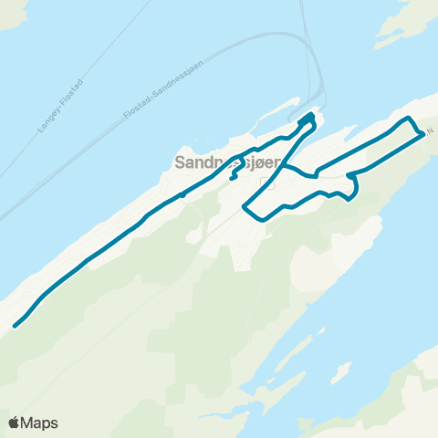Reis Nordland Skolerute Sandnessjøen map