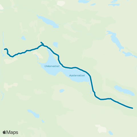 Reis Nordland Unkervatn-Hattfjelldal map