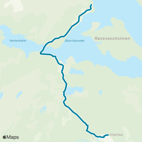 Reis Nordland Åkervik-Hattfjelldal map