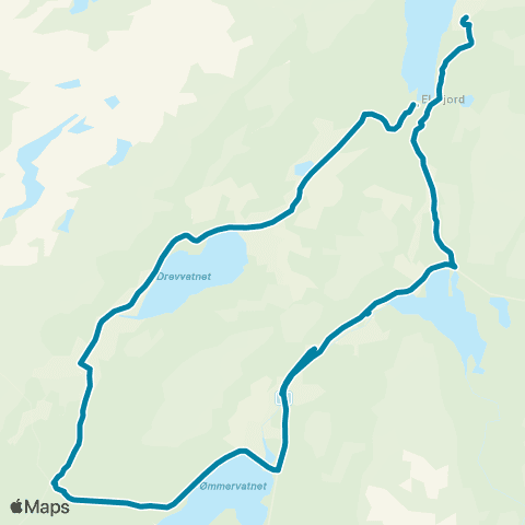 Reis Nordland Dalmoen-Fagernes-Elsfjord skol map