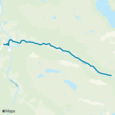 Reis Nordland Korgen-Laiskardalen map