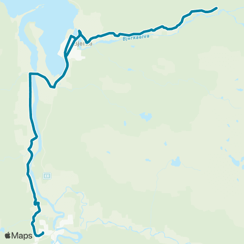 Reis Nordland Korgen-Røsså-Bjerkadalen map