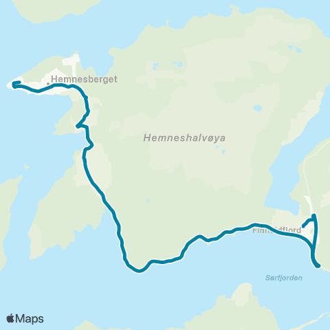 Reis Nordland Mo-Hemnesberget-Mo map