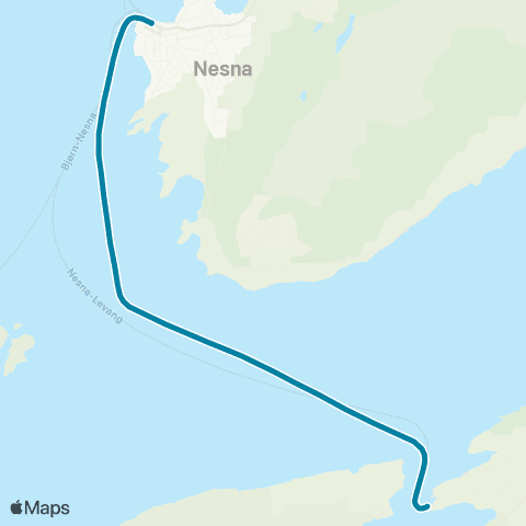 Reis Nordland Nesna - Levang map