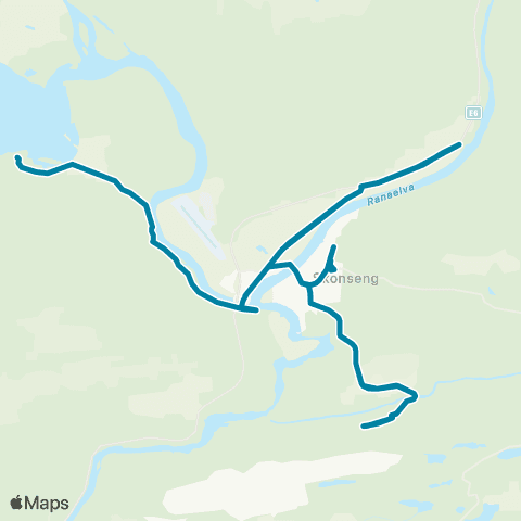 Reis Nordland Mo-Røvassdalen-Langvassgrenda map