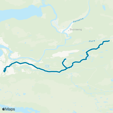 Reis Nordland Mo-Lappvamo map