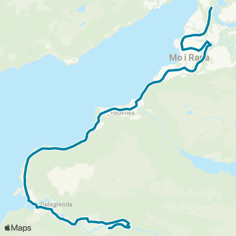 Reis Nordland Mo i Rana - Dalsgrenda - Haukn map
