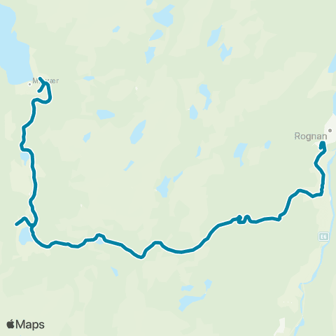 Reis Nordland Misvær-Rognan map