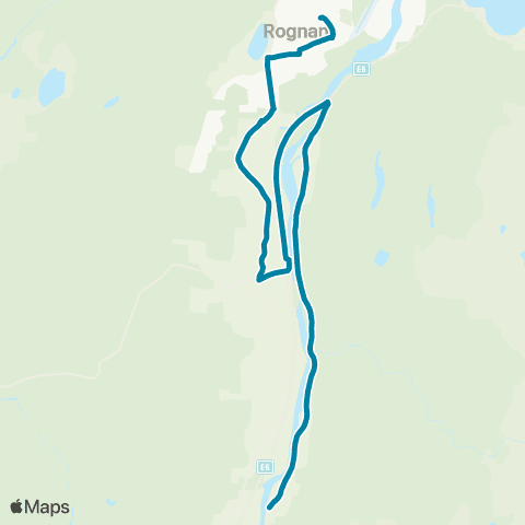 Reis Nordland Rognan-Nes-Rognan map