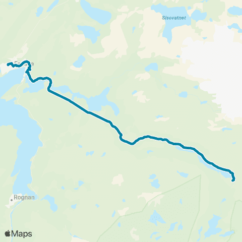 Reis Nordland Fauske-Sulitjelma map